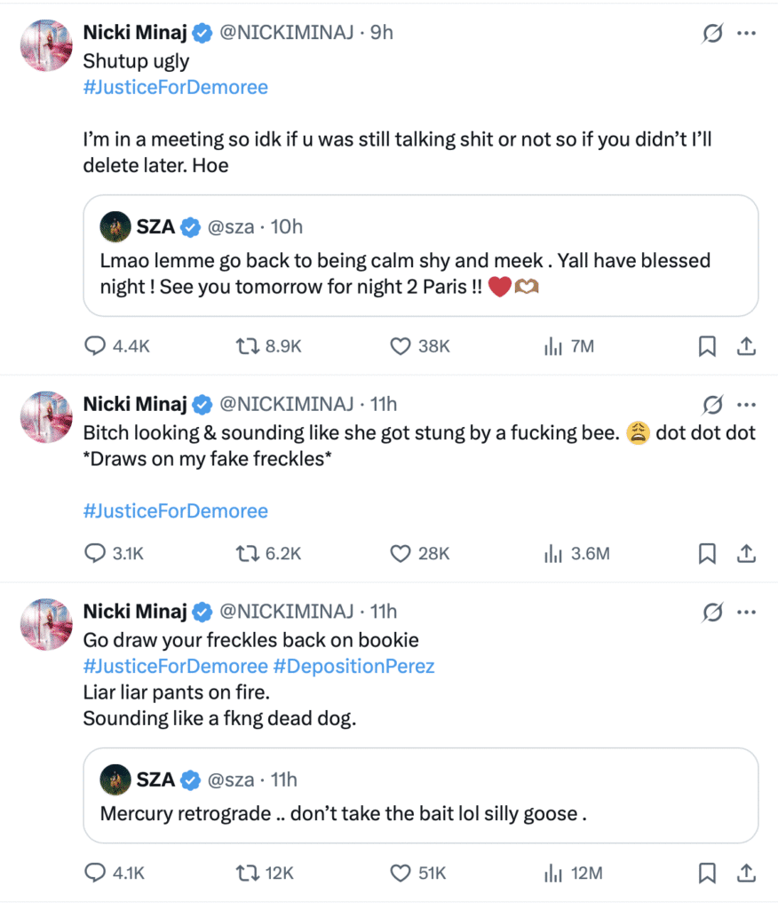 Nicki Minaj Sza X Timeline